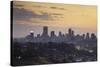 View of skyline at sunset, Johannesburg, Gauteng, South Africa, Africa-Ian Trower-Stretched Canvas