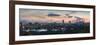 View of Skyline of Coastal Area of Fukuoka at Sunset, Kyushu, Japan-Ian Trower-Framed Premium Photographic Print