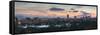 View of Skyline of Coastal Area of Fukuoka at Sunset, Kyushu, Japan-Ian Trower-Framed Stretched Canvas