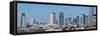 View of skylines, Tel Aviv, Israel-null-Framed Stretched Canvas