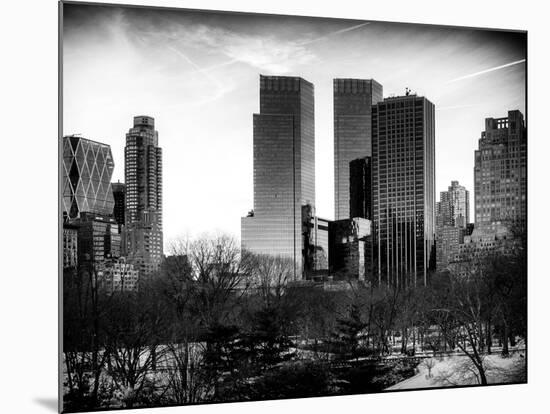 View of Skyscrapers from Central Park in Winter - Manhattan - New York City - United States - USA-Philippe Hugonnard-Mounted Photographic Print