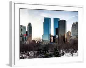 View of Skyscrapers from Central Park in Winter - Manhattan - New York City - United States - USA-Philippe Hugonnard-Framed Photographic Print