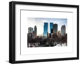 View of Skyscrapers from Central Park in Winter - Manhattan - New York City - United States - USA-Philippe Hugonnard-Framed Art Print