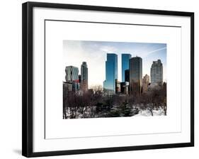 View of Skyscrapers from Central Park in Winter - Manhattan - New York City - United States - USA-Philippe Hugonnard-Framed Art Print