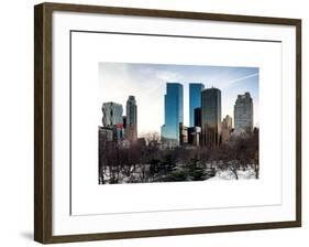 View of Skyscrapers from Central Park in Winter - Manhattan - New York City - United States - USA-Philippe Hugonnard-Framed Art Print