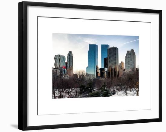 View of Skyscrapers from Central Park in Winter - Manhattan - New York City - United States - USA-Philippe Hugonnard-Framed Art Print