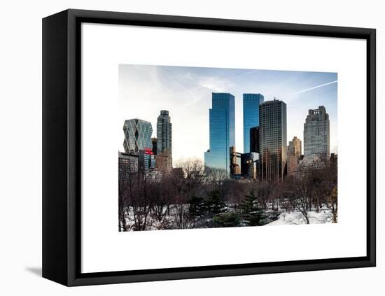 View of Skyscrapers from Central Park in Winter - Manhattan - New York City - United States - USA-Philippe Hugonnard-Framed Stretched Canvas