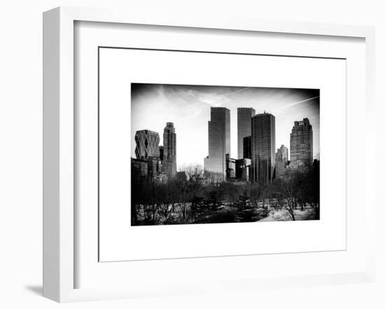 View of Skyscrapers from Central Park in Winter - Manhattan - New York City - United States - USA-Philippe Hugonnard-Framed Art Print