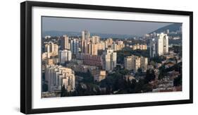 View of skyscrapers, Mount Carmel, Haifa, Israel-null-Framed Photographic Print