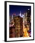 View of Skyscrapers of Times Square and 42nd Street at Night-Philippe Hugonnard-Framed Photographic Print