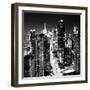 View of Skyscrapers of Times Square and 42nd Street at Night-Philippe Hugonnard-Framed Photographic Print