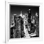 View of Skyscrapers of Times Square and 42nd Street at Night-Philippe Hugonnard-Framed Photographic Print