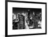 View of Skyscrapers of Times Square and 42nd Street at Night-Philippe Hugonnard-Framed Art Print