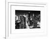 View of Skyscrapers of Times Square and 42nd Street at Night-Philippe Hugonnard-Framed Art Print