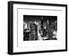 View of Skyscrapers of Times Square and 42nd Street at Night-Philippe Hugonnard-Framed Art Print