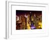 View of Skyscrapers of Times Square and 42nd Street at Night-Philippe Hugonnard-Framed Art Print