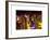 View of Skyscrapers of Times Square and 42nd Street at Night-Philippe Hugonnard-Framed Art Print