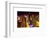 View of Skyscrapers of Times Square and 42nd Street at Night-Philippe Hugonnard-Framed Art Print