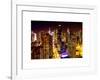 View of Skyscrapers of Times Square and 42nd Street at Night-Philippe Hugonnard-Framed Art Print