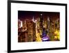 View of Skyscrapers of Times Square and 42nd Street at Night-Philippe Hugonnard-Framed Art Print