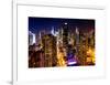 View of Skyscrapers of Times Square and 42nd Street at Night-Philippe Hugonnard-Framed Art Print