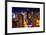 View of Skyscrapers of Times Square and 42nd Street at Night-Philippe Hugonnard-Framed Art Print