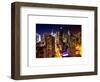 View of Skyscrapers of Times Square and 42nd Street at Night-Philippe Hugonnard-Framed Art Print