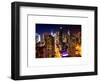 View of Skyscrapers of Times Square and 42nd Street at Night-Philippe Hugonnard-Framed Art Print