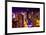 View of Skyscrapers of Times Square and 42nd Street at Pink Night-Philippe Hugonnard-Framed Art Print