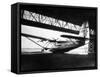 View of Sleek Airplane-null-Framed Stretched Canvas