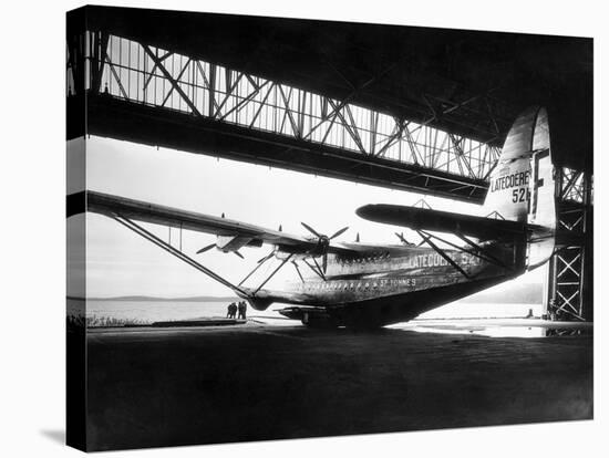 View of Sleek Airplane-null-Stretched Canvas