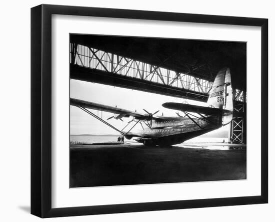 View of Sleek Airplane-null-Framed Premium Photographic Print