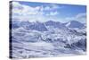 View of Slopes Near Belle Plagne, La Plagne, Savoie, French Alps, France, Europe-Peter Barritt-Stretched Canvas
