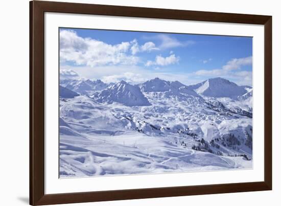 View of Slopes Near Belle Plagne, La Plagne, Savoie, French Alps, France, Europe-Peter Barritt-Framed Photographic Print