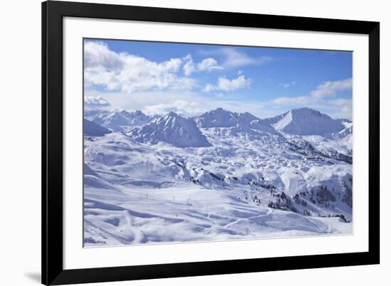 View of Slopes Near Belle Plagne, La Plagne, Savoie, French Alps, France, Europe-Peter Barritt-Framed Photographic Print