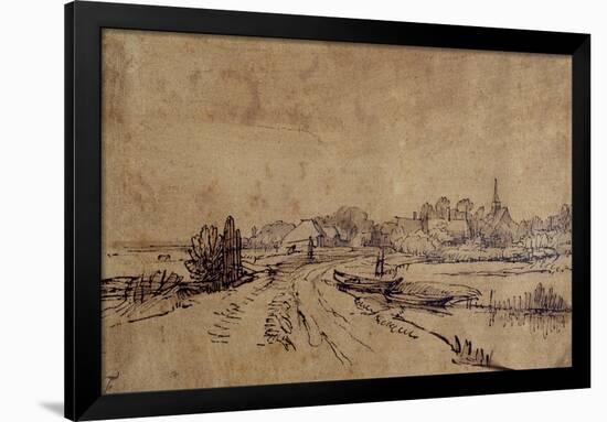 View of Sloten, C.1650-Rembrandt van Rijn-Framed Giclee Print