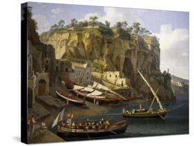 View of Small Marina at Sorrento-Jacob Philipp Hackert-Stretched Canvas