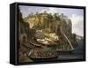 View of Small Marina at Sorrento-Jacob Philipp Hackert-Framed Stretched Canvas