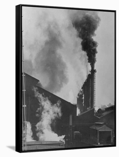 View of Smoke Spewing Plant-null-Framed Stretched Canvas