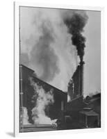 View of Smoke Spewing Plant-null-Framed Photographic Print