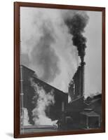 View of Smoke Spewing Plant-null-Framed Photographic Print