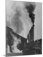 View of Smoke Spewing Plant-null-Mounted Photographic Print