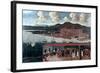 View of Smyrna (Izmir) and the Reception Given to Consul De Hochepied in the Council Chamber-null-Framed Art Print