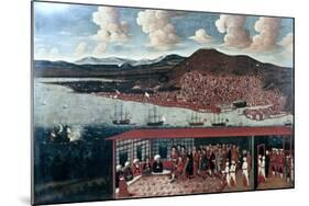 View of Smyrna (Izmir) and the Reception Given to Consul De Hochepied in the Council Chamber-null-Mounted Art Print
