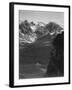 View Of Snow-Capped Mt Timbered Area Below "In Rocky Mountain National Park" Colorado 1933-1942-Ansel Adams-Framed Art Print