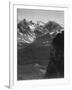 View Of Snow-Capped Mt Timbered Area Below "In Rocky Mountain National Park" Colorado 1933-1942-Ansel Adams-Framed Art Print