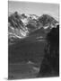 View Of Snow-Capped Mt Timbered Area Below "In Rocky Mountain National Park" Colorado 1933-1942-Ansel Adams-Mounted Art Print