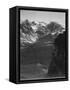 View Of Snow-Capped Mt Timbered Area Below "In Rocky Mountain National Park" Colorado 1933-1942-Ansel Adams-Framed Stretched Canvas