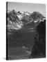 View Of Snow-Capped Mt Timbered Area Below "In Rocky Mountain National Park" Colorado 1933-1942-Ansel Adams-Stretched Canvas