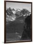 View Of Snow-Capped Mt Timbered Area Below "In Rocky Mountain National Park" Colorado 1933-1942-Ansel Adams-Framed Art Print